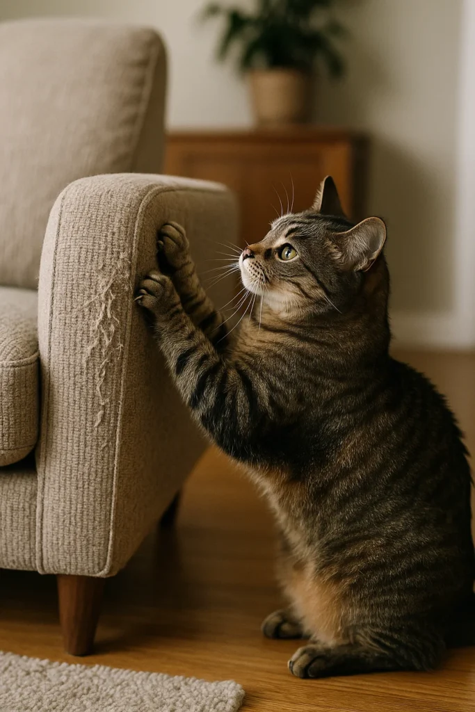 stop cat scratching furniture